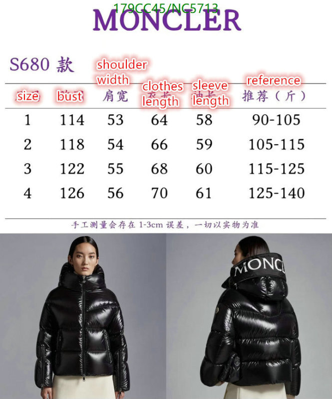 Moncler-Down jacket Women Code: NC5713 