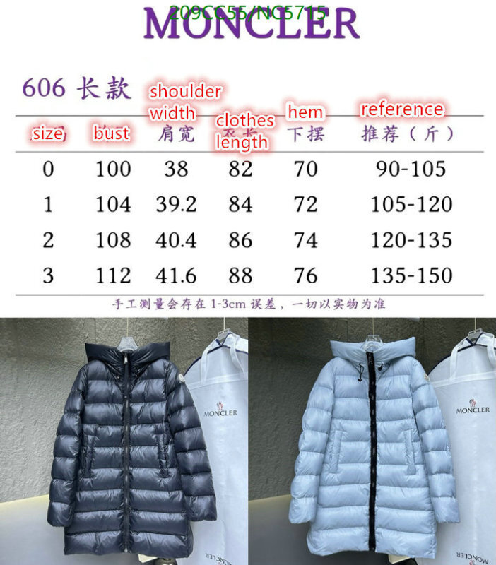 Moncler-Down jacket Women Code: NC5715 